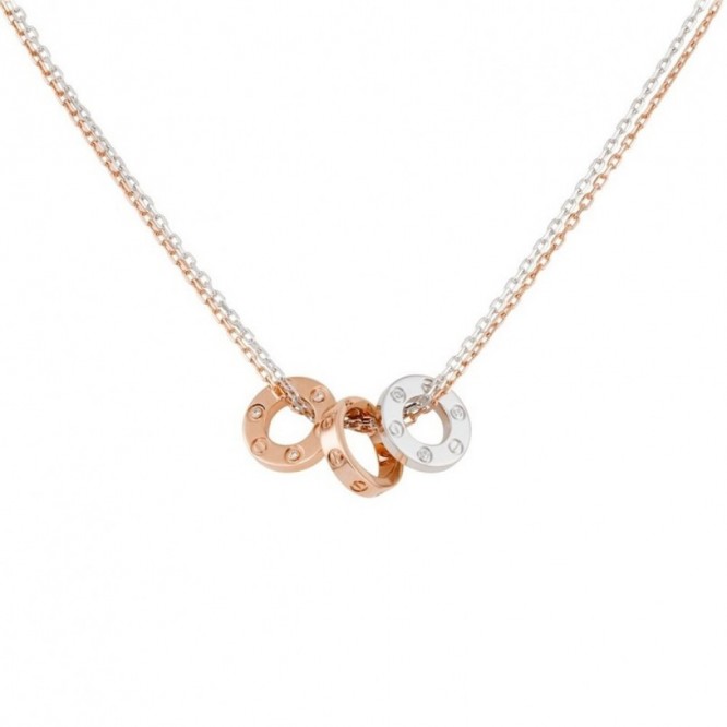 Cartie LOVE NECKLACE, 6 DIAMONDS LOVE ネックレス、ダイヤモンド6個